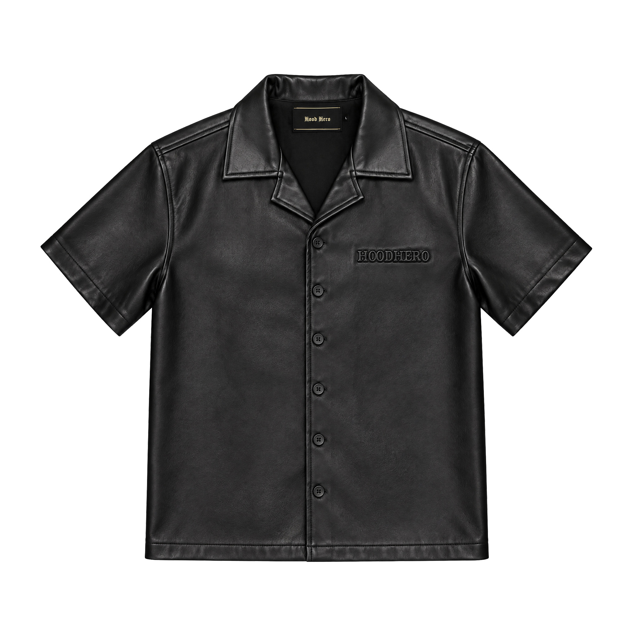 Leather Shirt Essential  - Black